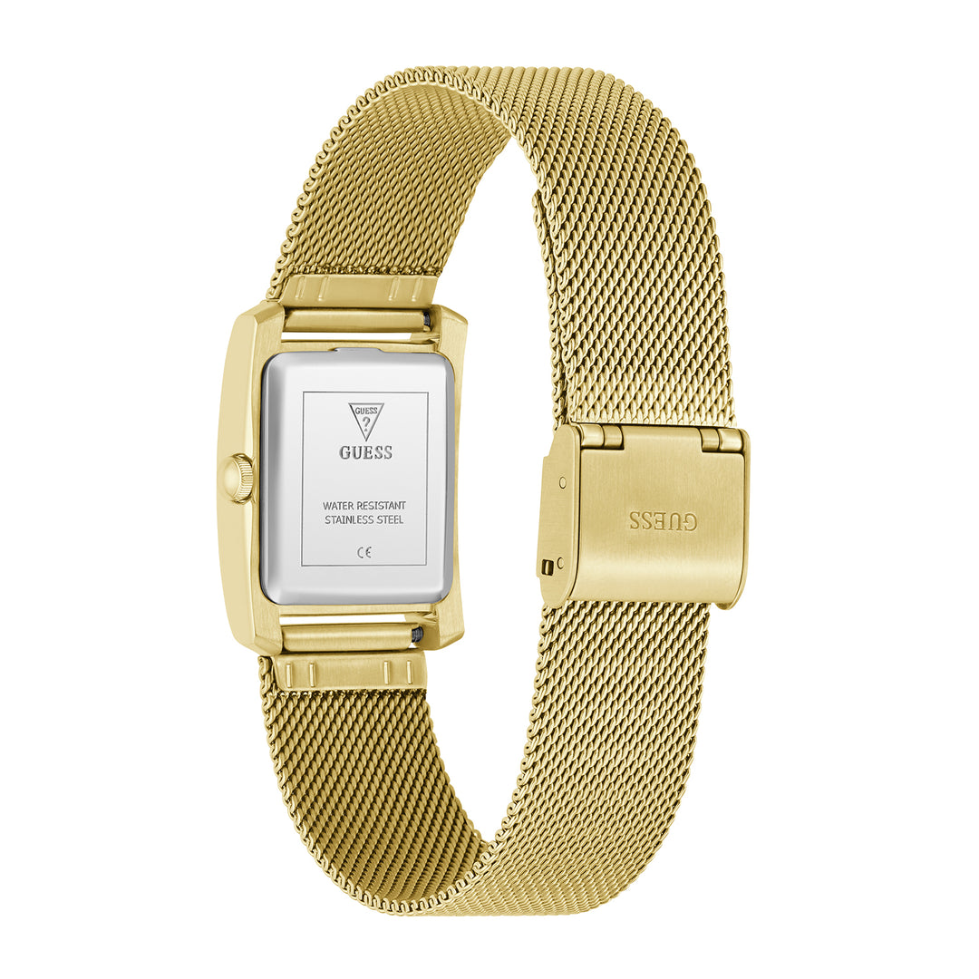 Guess Women's Watch Gold Tone Case White Dial Quartz