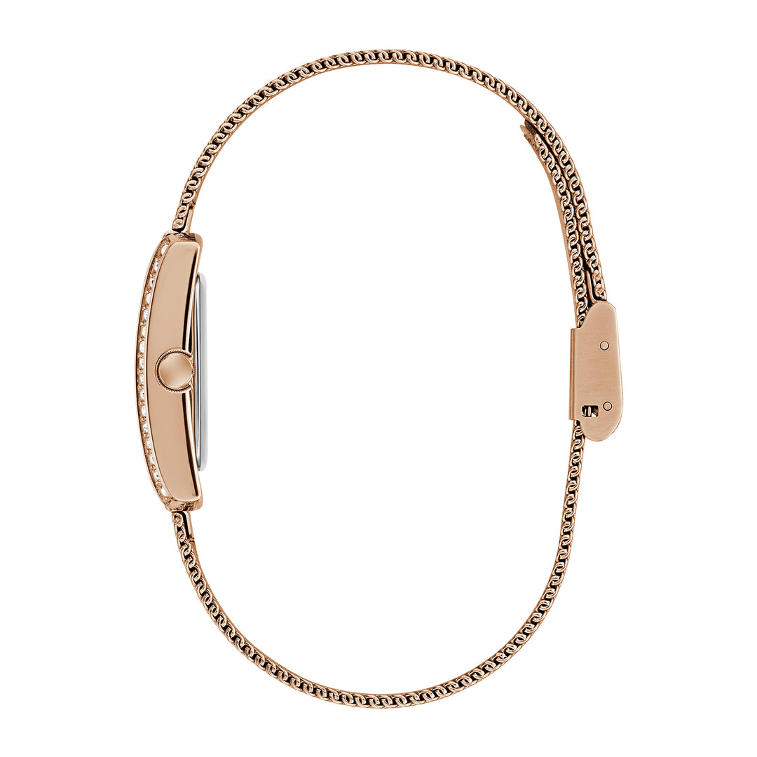 Guess Women's Watch Rose Gold Tone Case White Dial Quartz