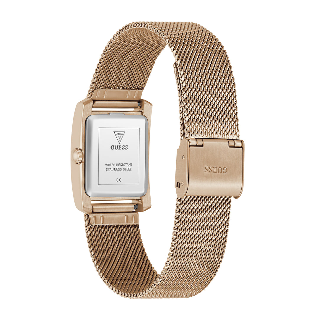 Guess Women's Watch Rose Gold Tone Case White Dial Quartz