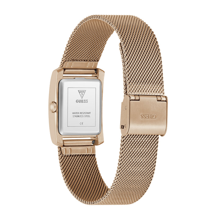 Guess Women's Watch Rose Gold Tone Case White Dial Quartz