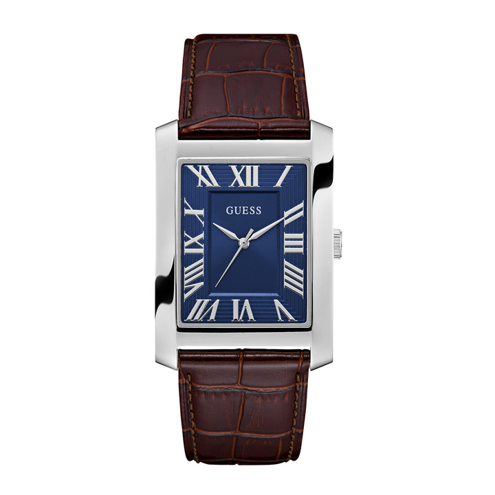 Guess Men's Watch Silver Tone Case Blue Dial Quartz