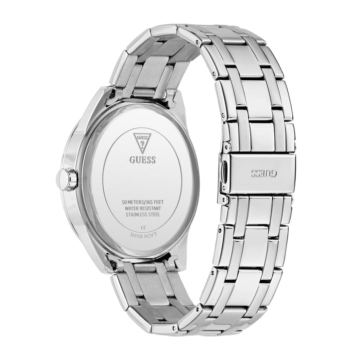 Guess Men's Watch Silver Tone Case Blue Dial Quartz