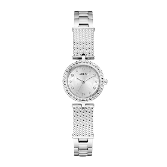 Guess Women's Watch Silver Tone Case Silver Dial Quartz