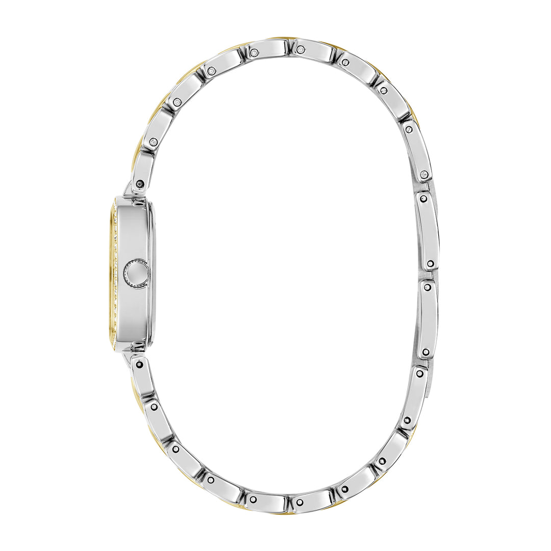 Guess Women's Watch Silver & Gold Tone Case White Dial Quartz
