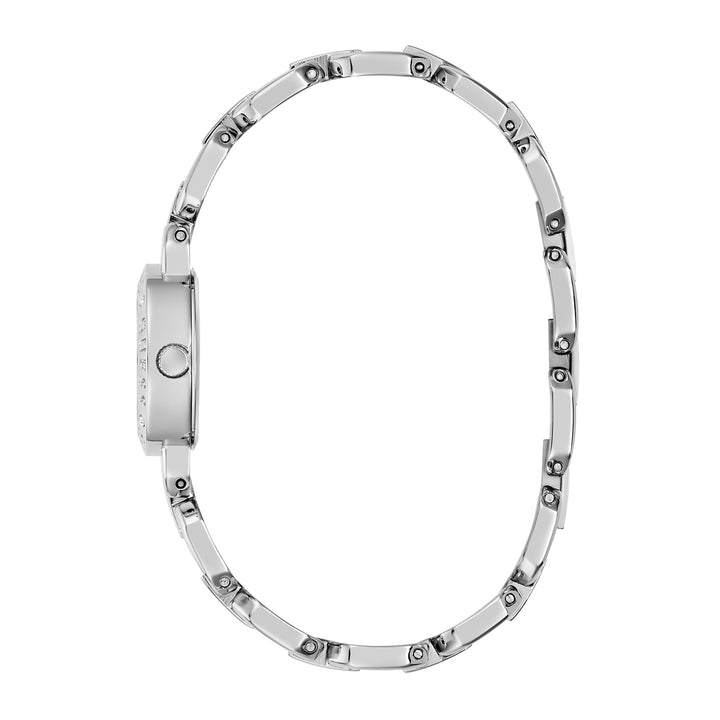 Guess Women's Watch Silver Tone Case Ice Blue Dial Quartz