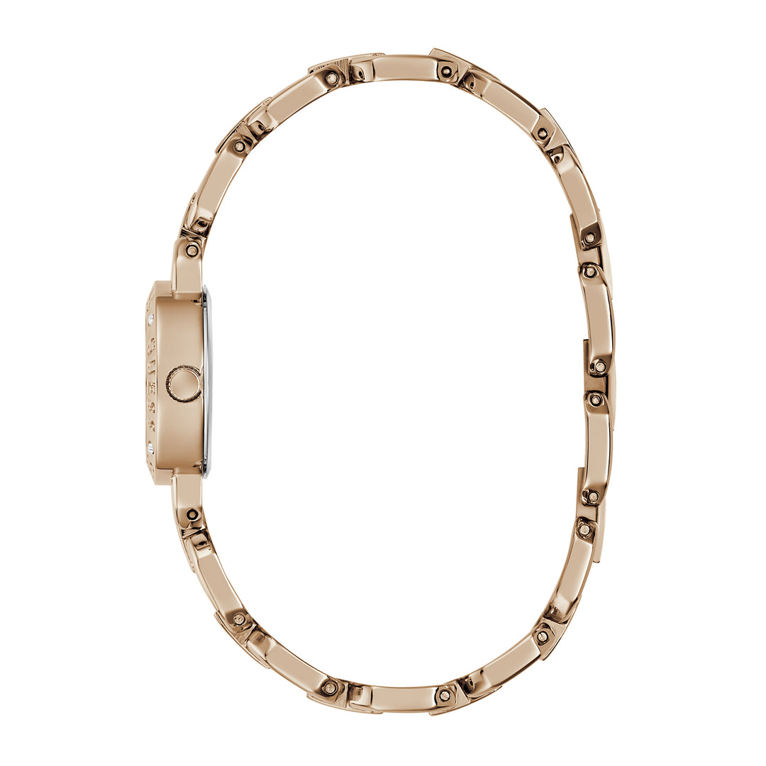 Guess Women's Watch Rose Gold Tone Case White Dial Quartz