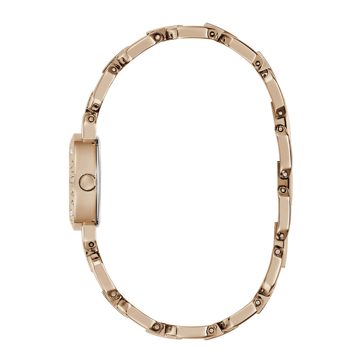 Guess Women's Watch Rose Gold Tone Case White Dial Quartz