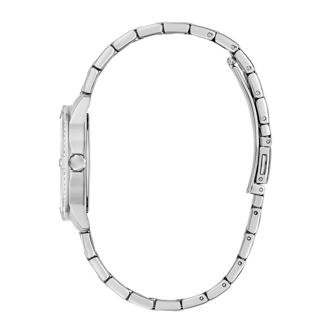 Guess Women's Watch Silver Tone Case White Dial Quartz