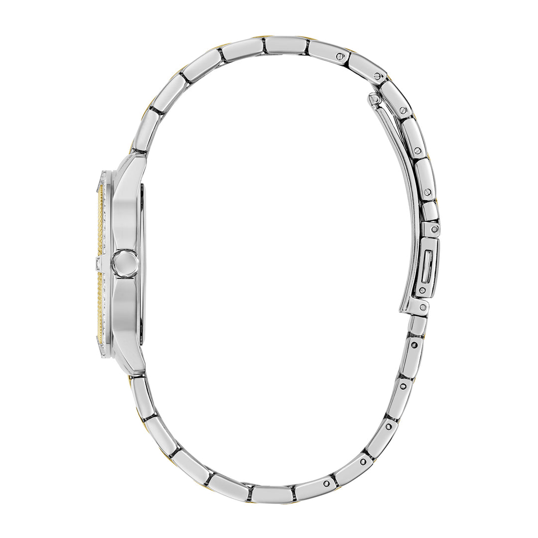 Guess Women's Watch Silver & Gold Tone Case Green Dial Quartz