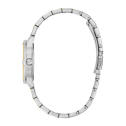Guess Women's Watch Silver & Gold Tone Case Green Dial Quartz - GW1027L3