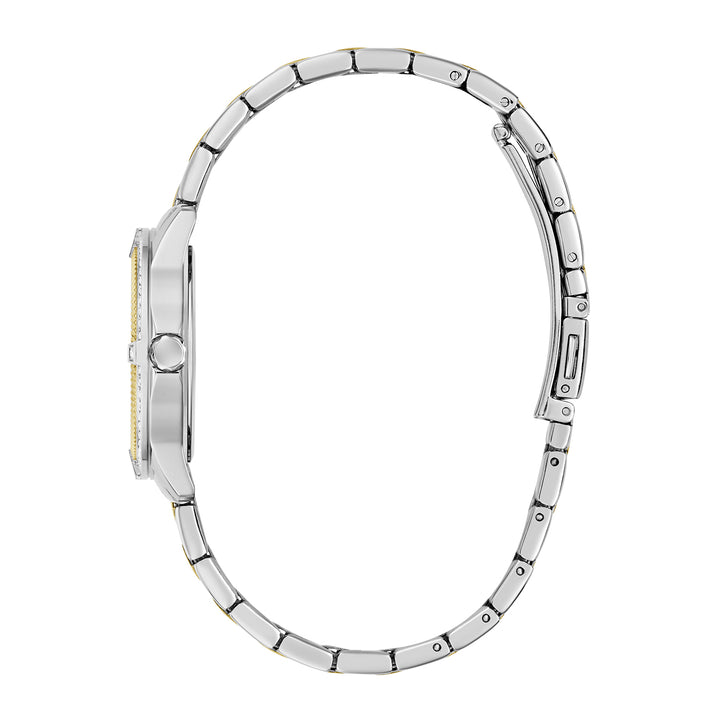 Guess Women's Watch Silver & Gold Tone Case Green Dial Quartz