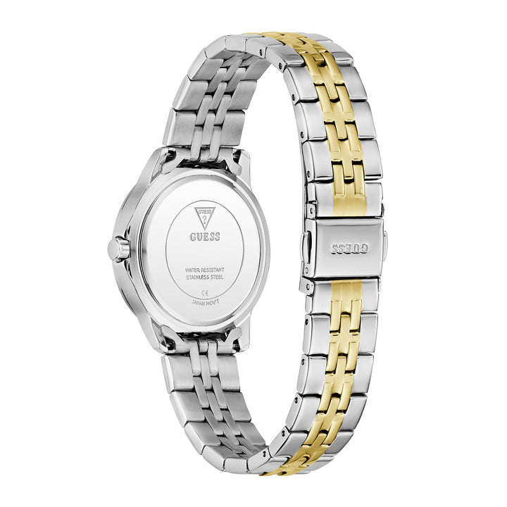 Guess Women's Watch Silver & Gold Tone Case Green Dial Quartz