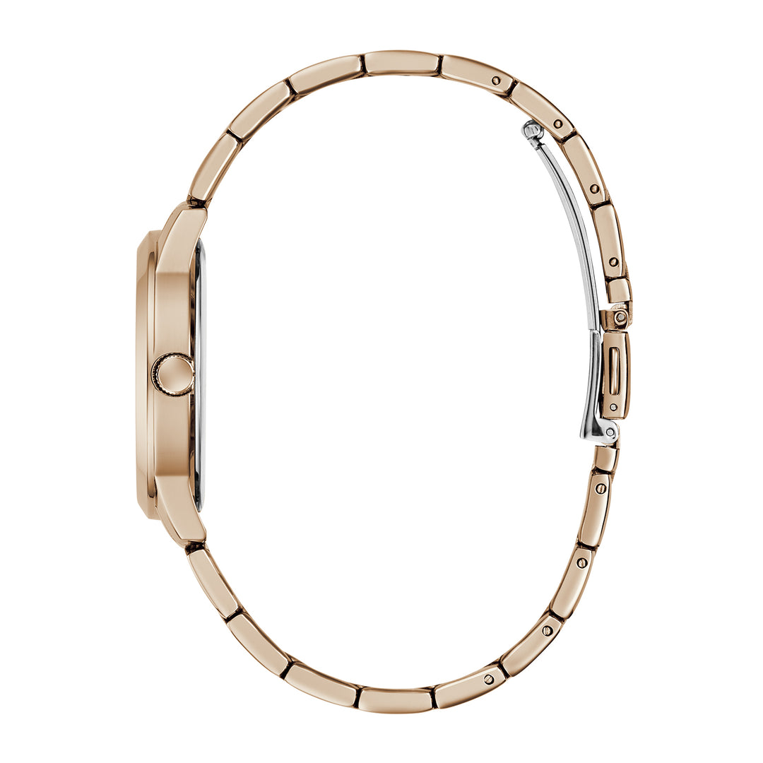 Guess Women's Watch Rose Gold Tone Case Brown Dial Quartz