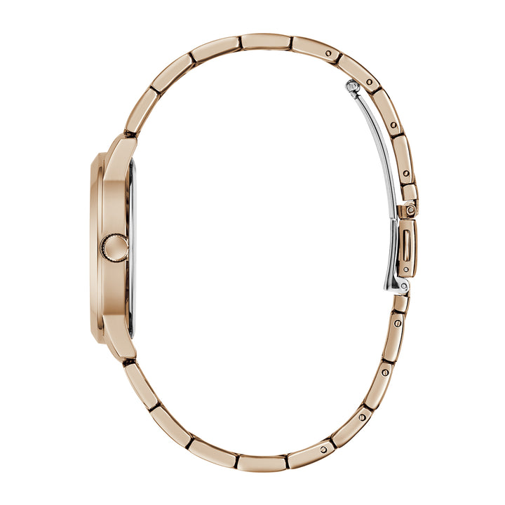 Guess Women's Watch Rose Gold Tone Case Brown Dial Quartz