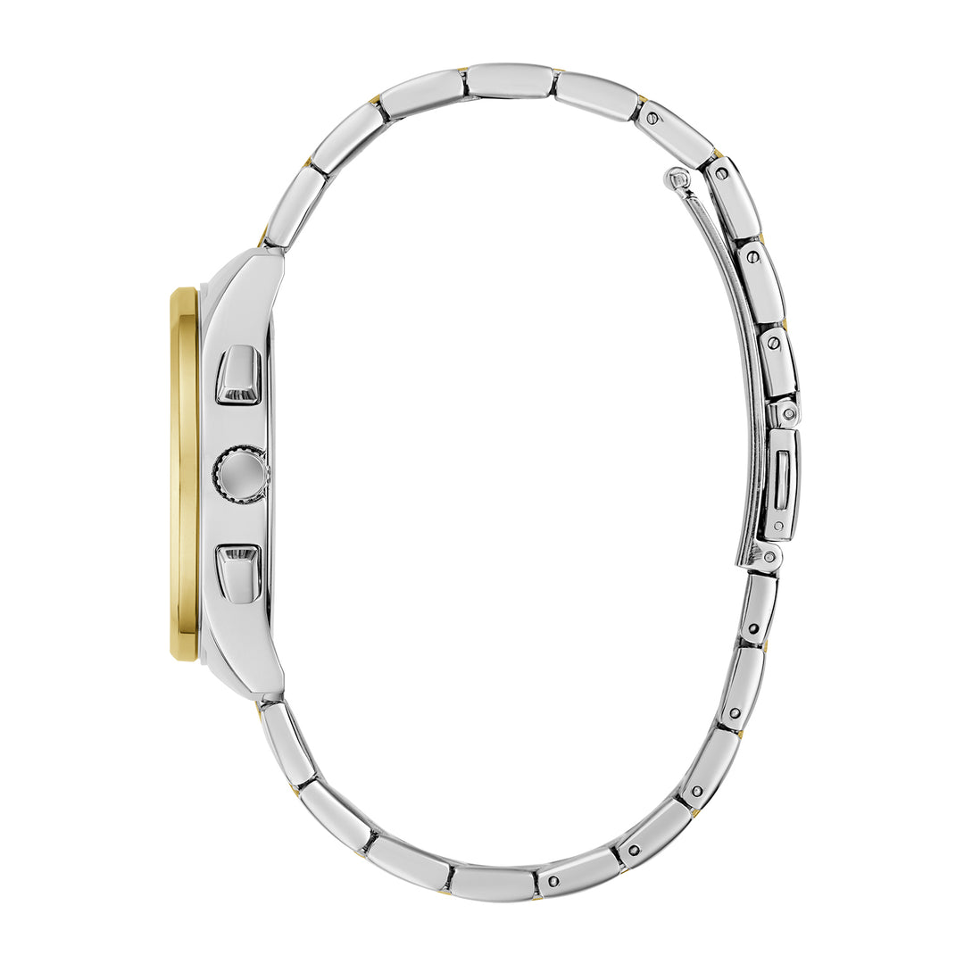 Guess Women's Watch Silver & Gold Tone Case Green Dial Multifunction Quartz