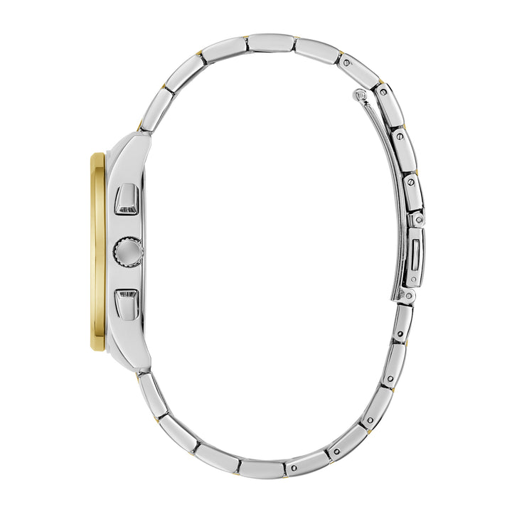 Guess Women's Watch Silver & Gold Tone Case Green Dial Multifunction Quartz