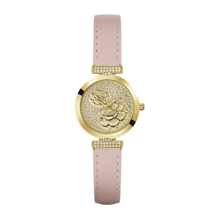 Guess Women's Watch Gold Tone Case Champagne Dial Quartz