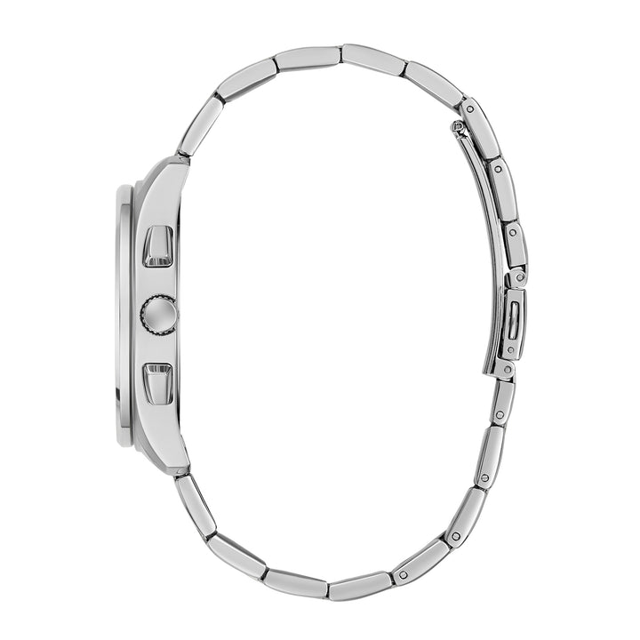 Guess Men's Watch Silver Tone Case Black Dial Multifunction Quartz