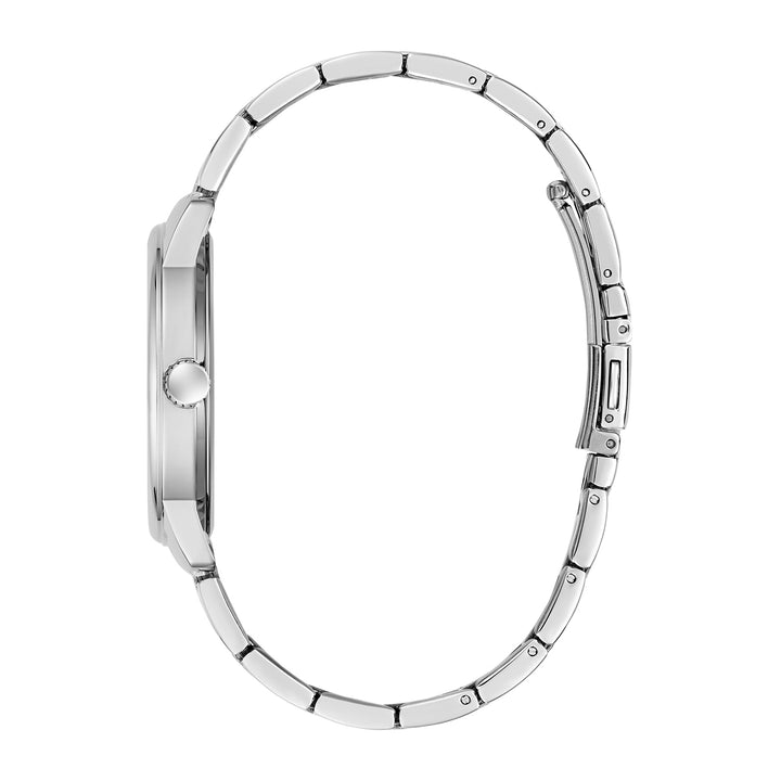 Guess Men's Watch Silver Tone Case Black Dial Quartz