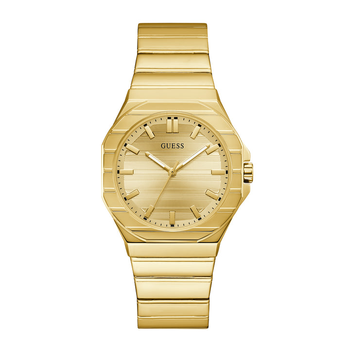 Guess Men's Watch Gold Tone Case Champagne Dial Quartz