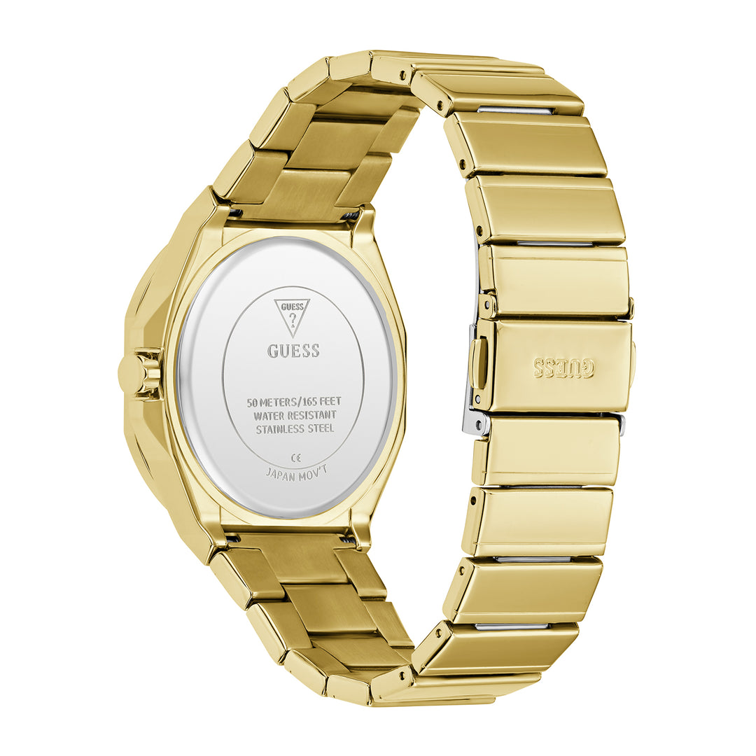 Guess Men's Watch Gold Tone Case Champagne Dial Quartz