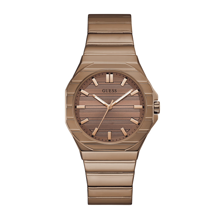 Guess Men's Watch Brown-Tone Tone Case Brown Dial Quartz