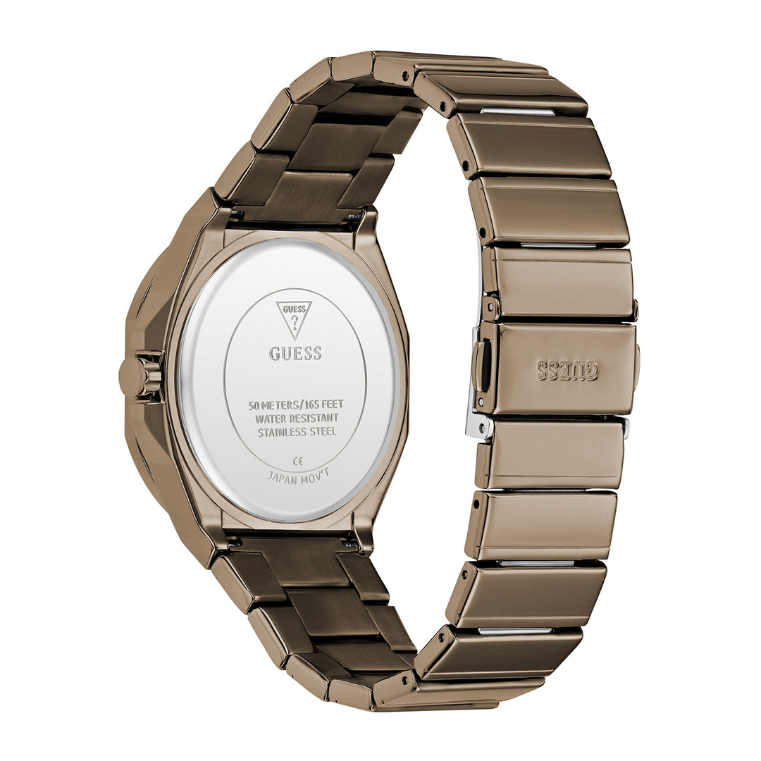 Guess Men's Watch Brown-Tone Tone Case Brown Dial Quartz