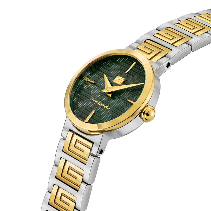 Guy Laroche Women's Stainless Steel Case Bracelet GREEN MOP Dial Watch