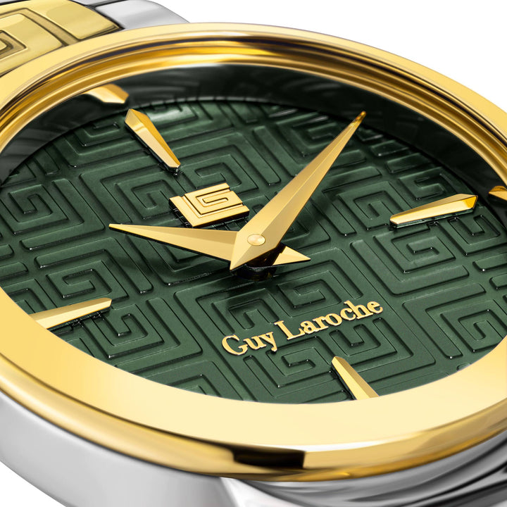 Guy Laroche Women's Stainless Steel Case Bracelet GREEN MOP Dial Watch