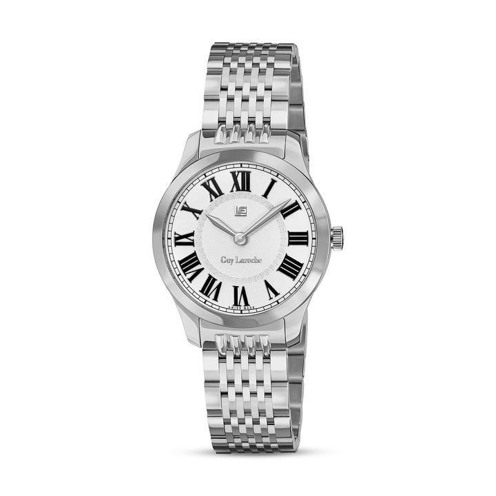 Guy Laroche Women's Stainless Steel Case Bracelet WHITE Dial Watch