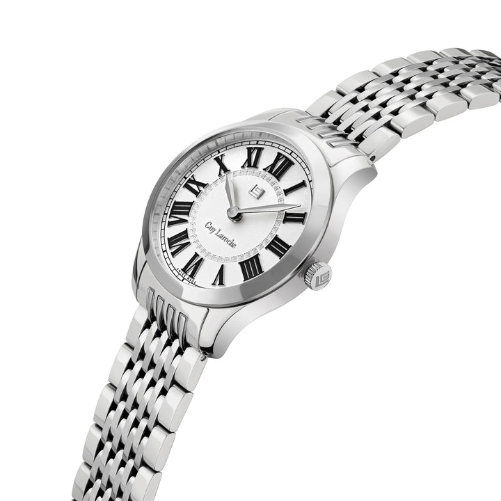 Guy Laroche Women's Stainless Steel Case Bracelet WHITE Dial Watch