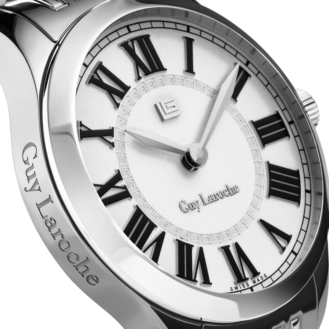 Guy Laroche Women's Stainless Steel Case Bracelet WHITE Dial Watch