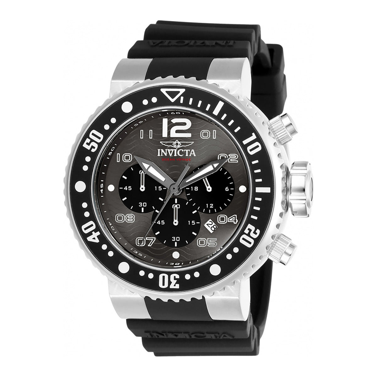 Invicta Pro Diver Men 52mm Stainless Steel + Aluminum Black + Silver + Steel Black dial VD53 Quartz - INV26732