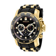 Invicta Pro Diver Men 48mm Stainless Steel Gold Black+Red dial VD53 Quartz