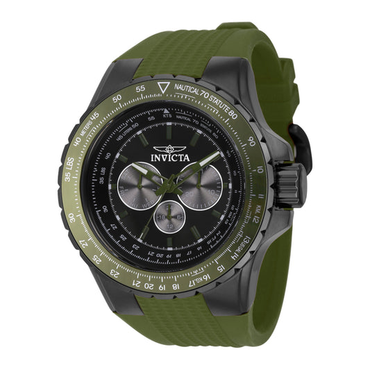 Invicta Aviator Men 50mm Stainless Steel Gunmetal Green+Gunmetal dial VH63 Quartz