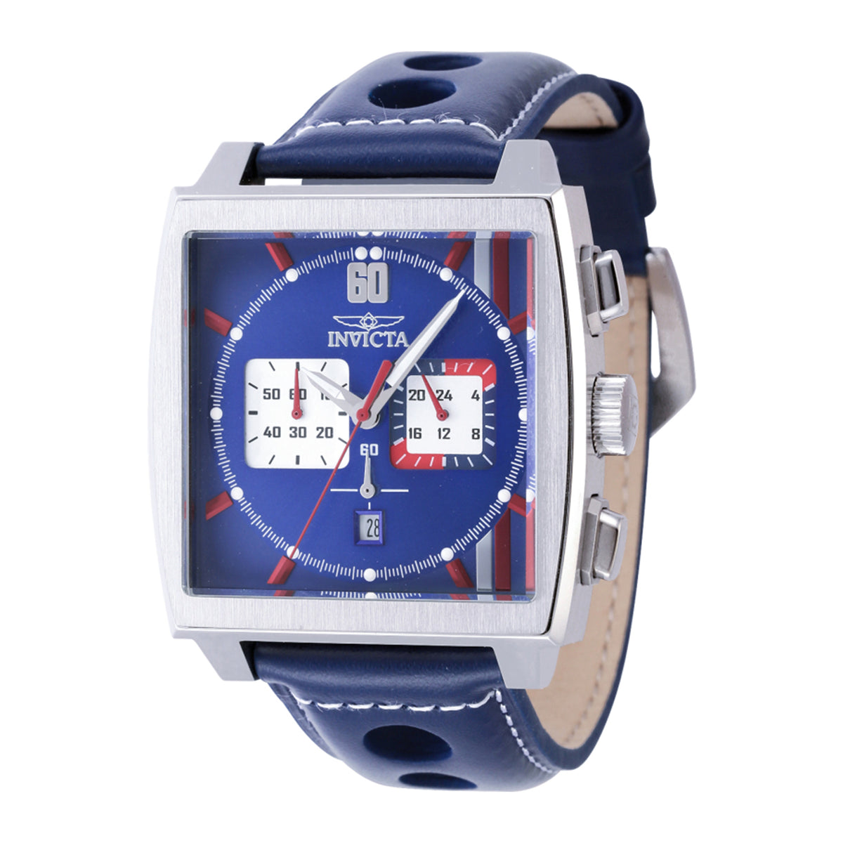 Invicta S1 Rally Men 45.0mm Stainless Steel Steel Blue+Silver+Red dial VD53 Quartz - INV44749