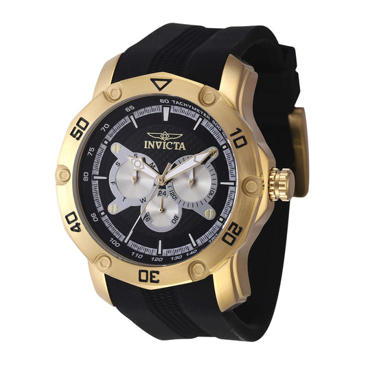 Invicta Pro Diver Men 50mm Stainless Steel Gold Black+Silver dial VH63 Quartz