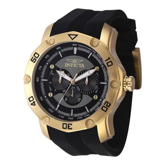 Invicta Pro Diver Men 50mm Stainless Steel Gold Black+Grey dial VH63 Quartz