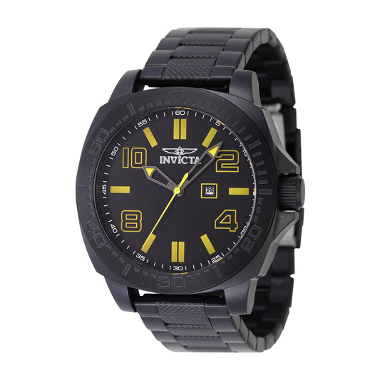 Invicta Speedway Men 46mm Stainless Steel Black Black dial PC22 Quartz
