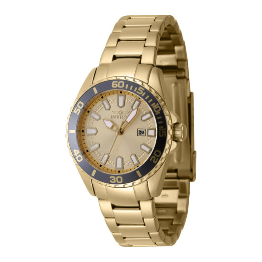Invicta Pro Diver Lady 34mm Stainless Steel Gold Gold dial PC22A Quartz