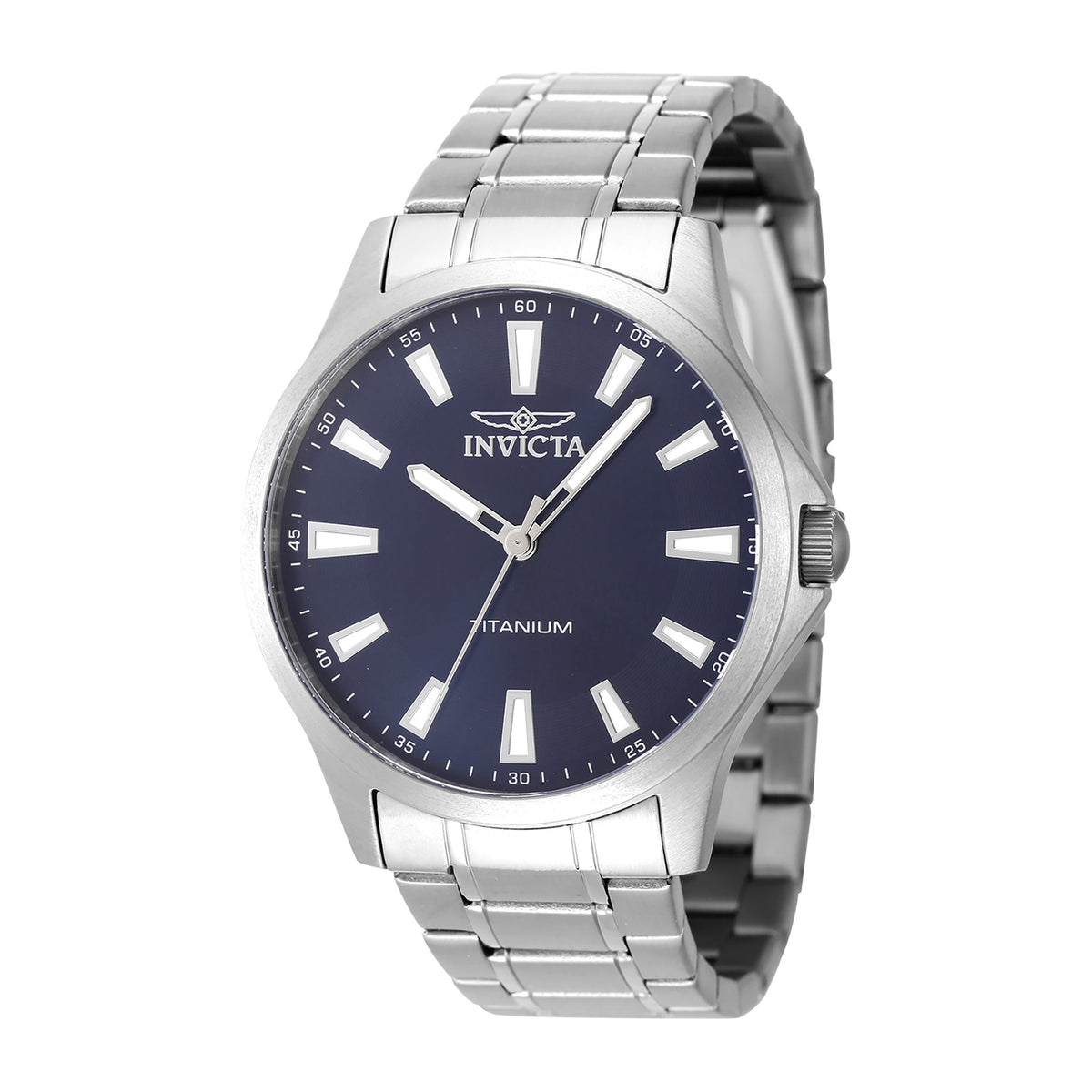 Invicta TI-22 Men 43mm Titanium Titanium Blue dial PC21J Quartz