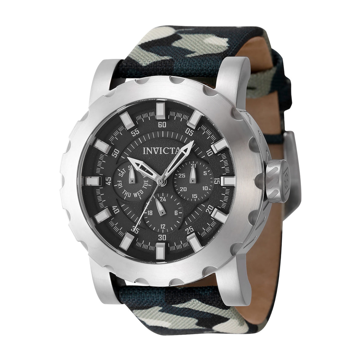 Invicta I-Force Men 46.00mm Stainless Steel Steel Black dial VH63 Quartz - INV47581