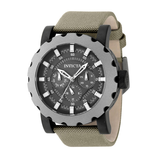 Invicta I-Force Men 46.00mm Stainless Steel Black + Titanium Black dial VH63 Quartz