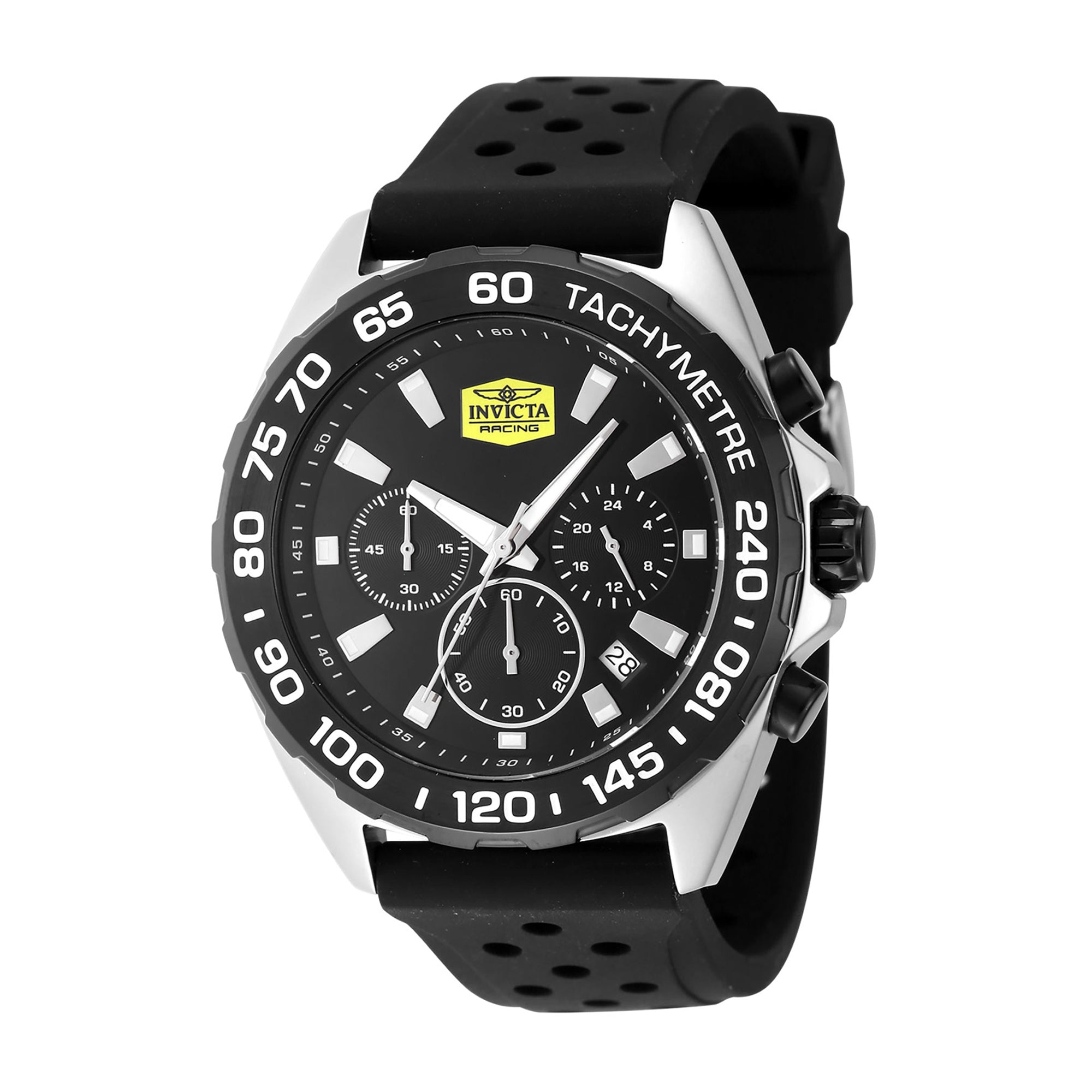 INVICTA Invicta Racing Men 43mm Stainless Steel Black + Steel Black di ...