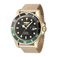 Invicta Pro Diver Men 47mm Stainless Steel Gold Black dial 8215 Automatic