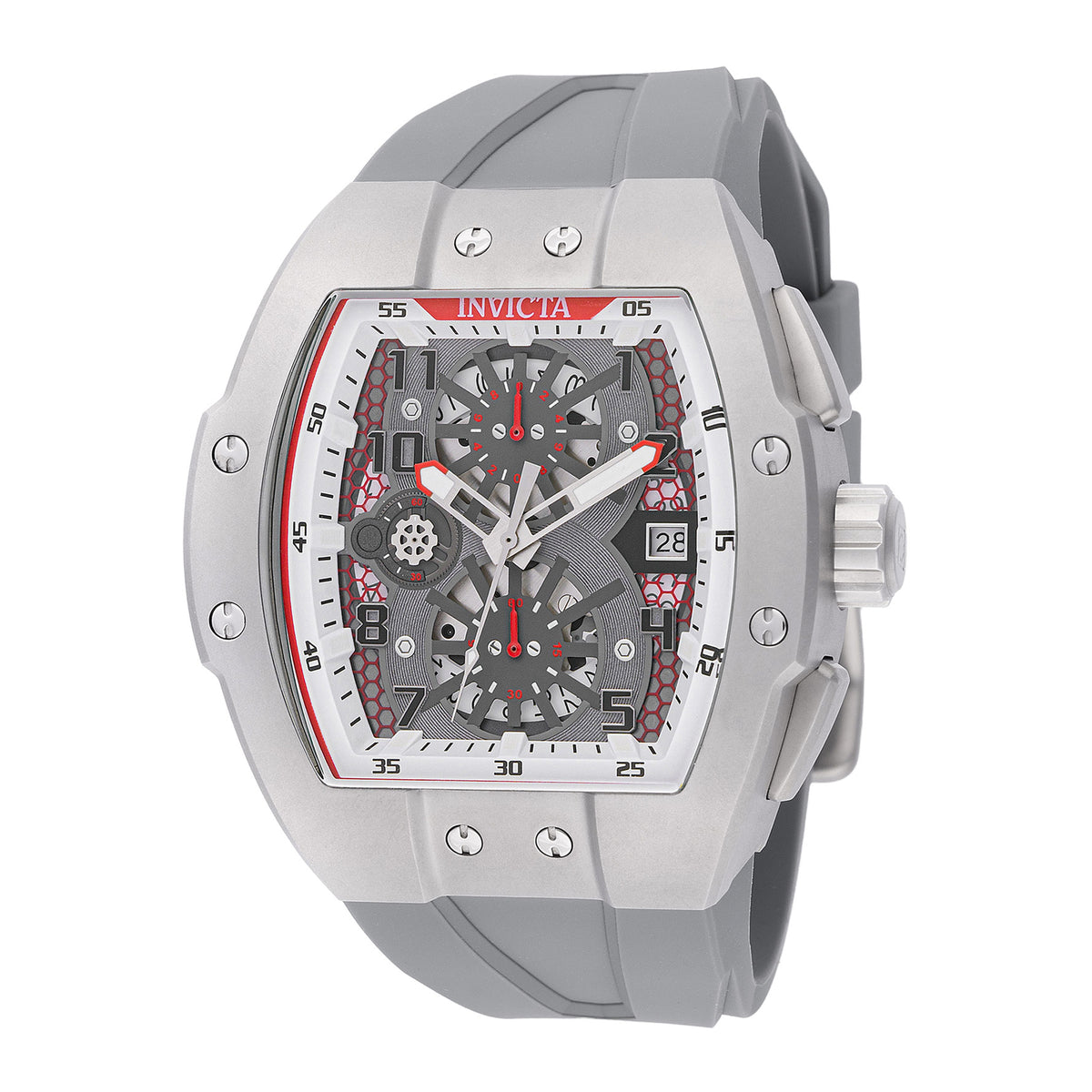 Invicta Invicta Racing Men 47mm Stainless Steel Steel White+Grey+Transparent dial VD57 Quartz