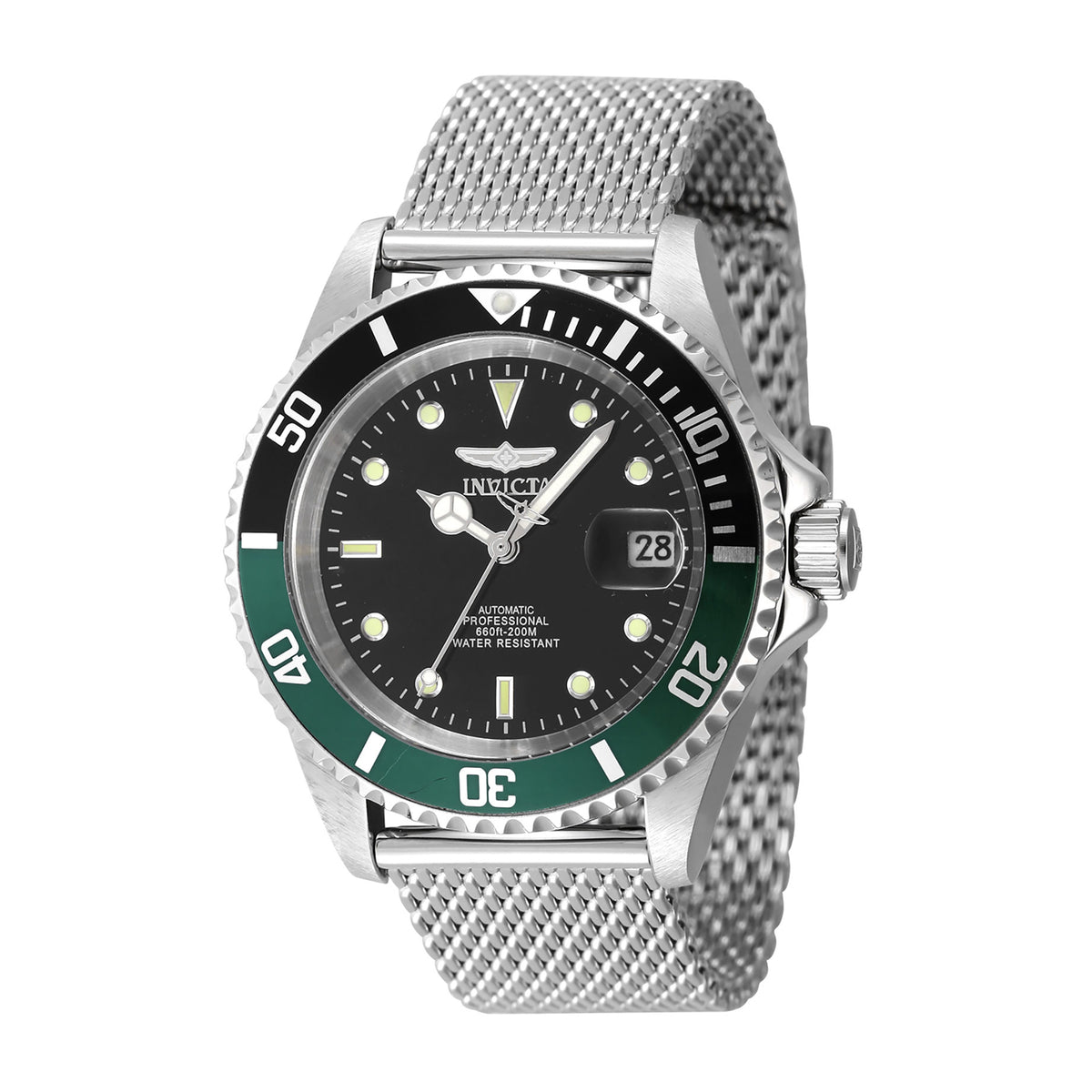 Invicta Pro Diver Men 40mm Stainless Steel Steel Black dial 8215 Automatic