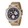 Chase Durer Flight Commander Men 49.5mm Stainless Steel Gold Black dial Z60 Fe Quartz