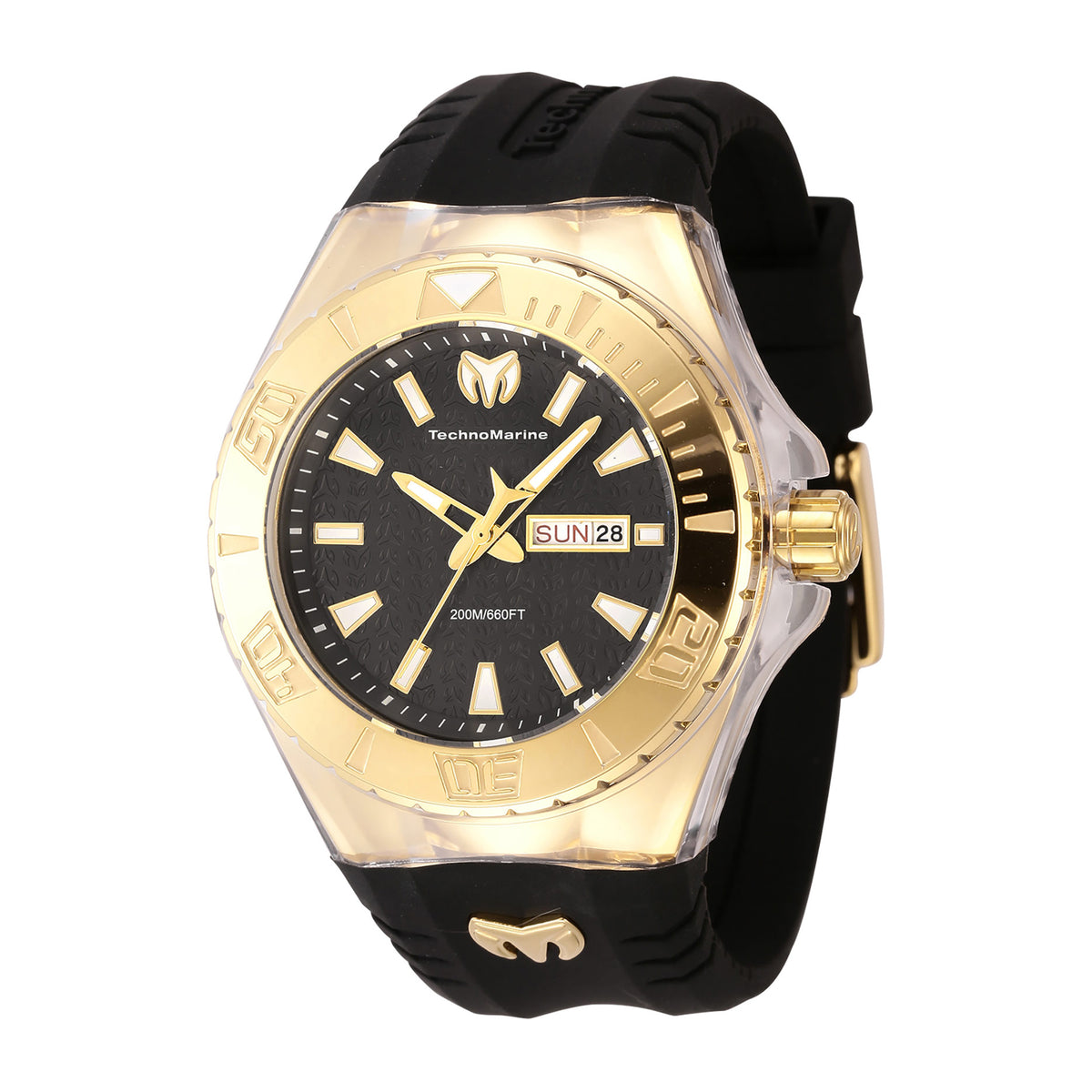 Technomarine Cruise Men 47.8mm Stainless Steel Gold Black dial PC33 Quartz - INVTM-122011