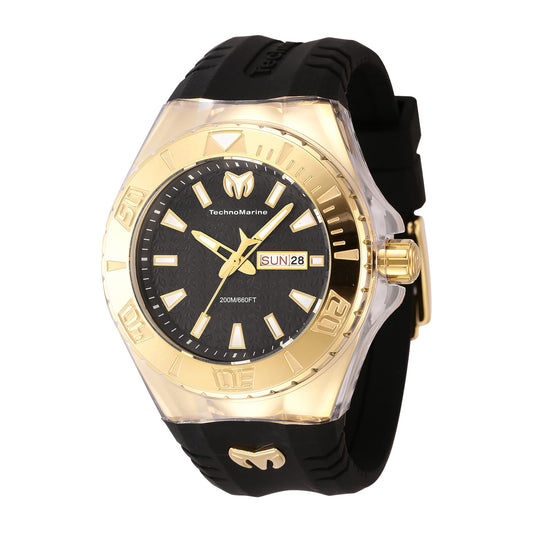 Technomarine Cruise Men 47.8mm Stainless Steel Gold Black dial PC33 Quartz